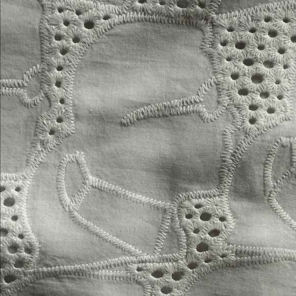 Karl Lagerfeld Paris White Eyelet Blouse - Picture 5 of 8